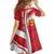 Personalized Norway Coat of Arms Family Matching Off The Shoulder Long Sleeve Dress and Hawaiian Shirt Golden Lion