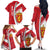 Personalized Norway Coat of Arms Family Matching Off The Shoulder Long Sleeve Dress and Hawaiian Shirt Golden Lion