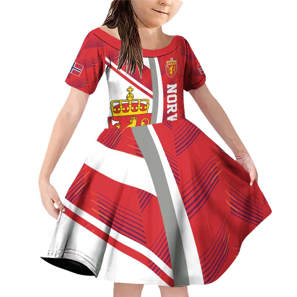 Personalized Norway Coat of Arms Family Matching Off Shoulder Short Dress and Hawaiian Shirt Golden Lion