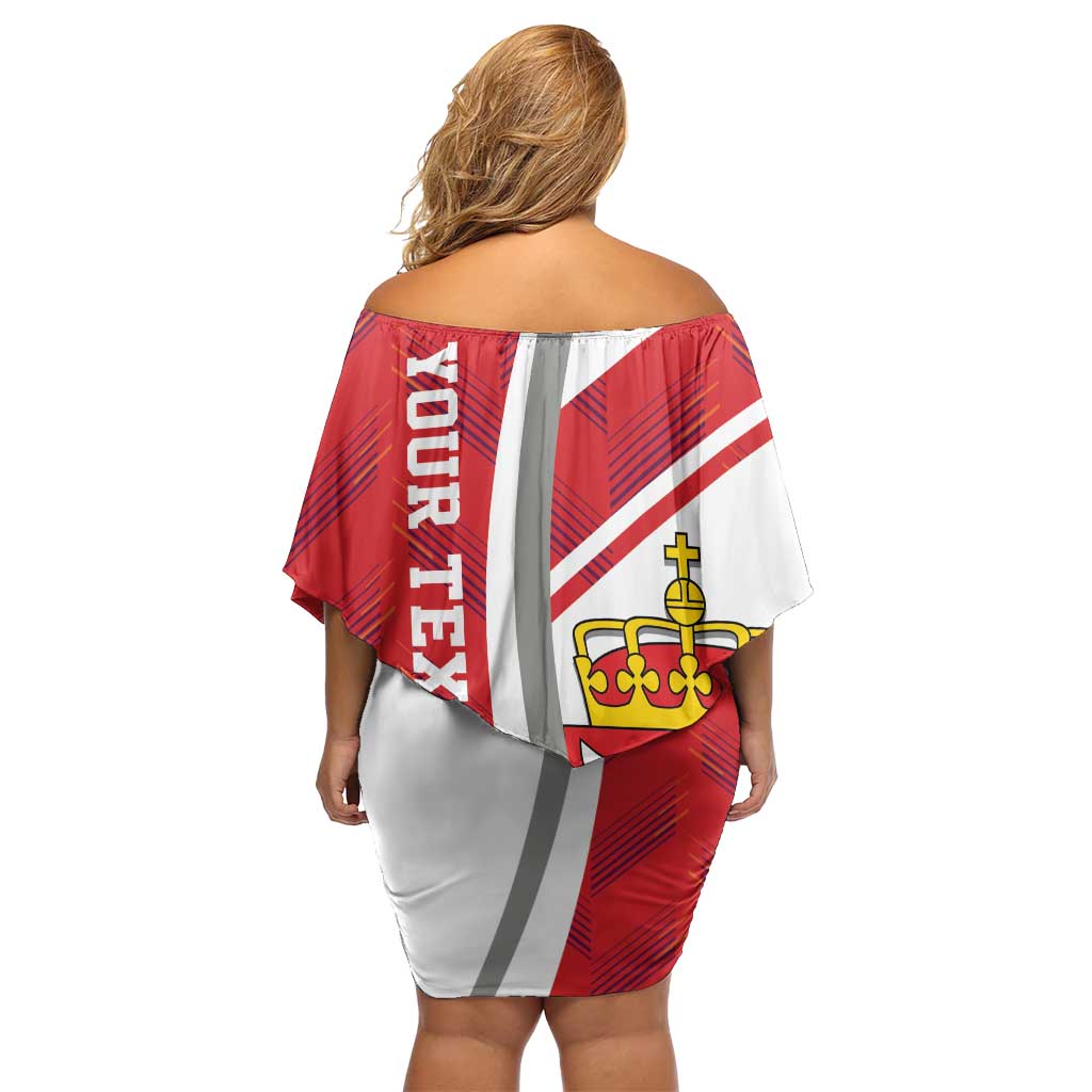 Personalized Norway Coat of Arms Family Matching Off Shoulder Short Dress and Hawaiian Shirt Golden Lion