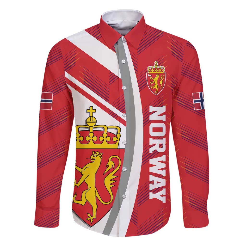 Personalized Norway Coat of Arms Family Matching Short Sleeve Bodycon Dress and Hawaiian Shirt Golden Lion