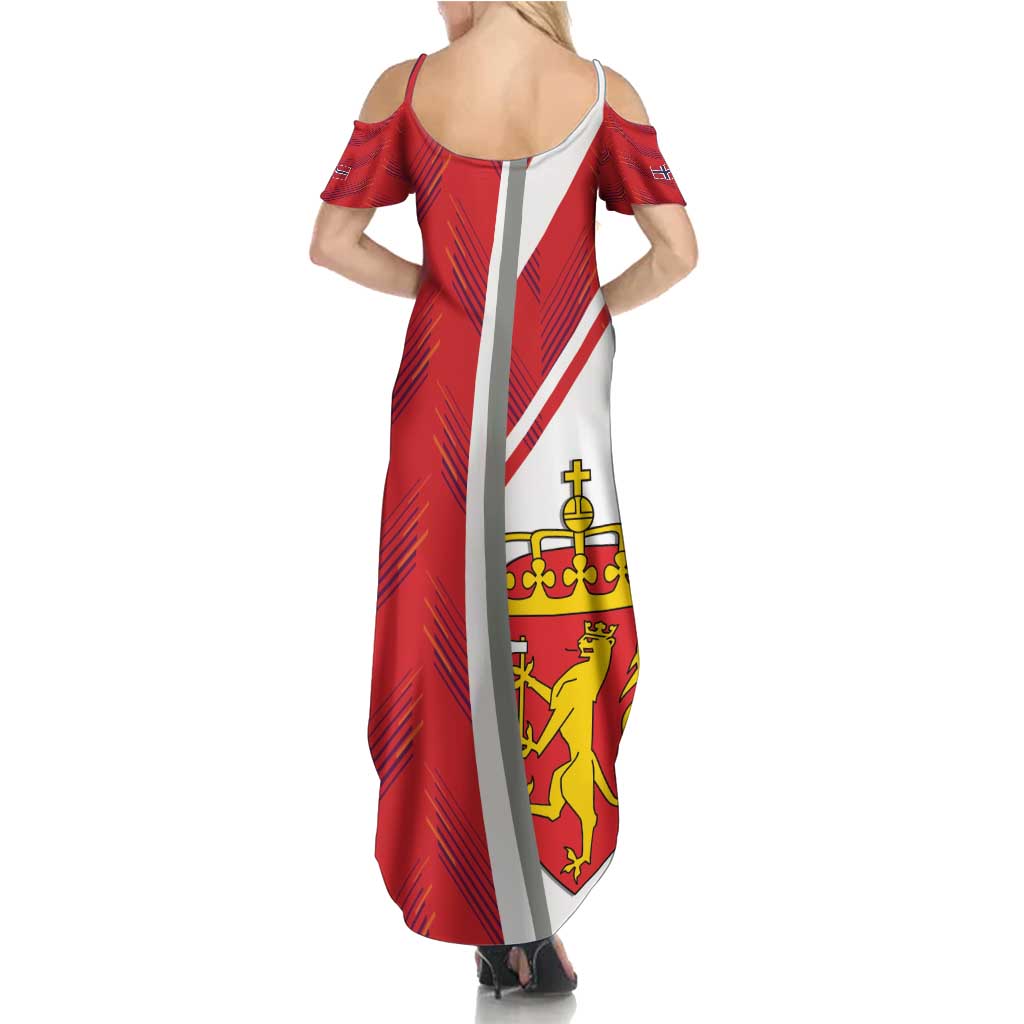 Personalized Norway Coat of Arms Family Matching Summer Maxi Dress and Hawaiian Shirt Golden Lion