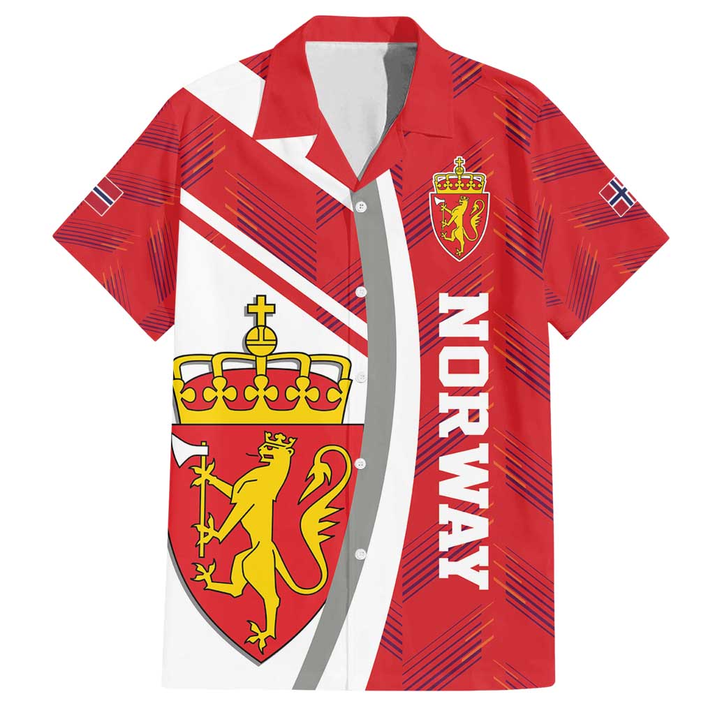 Personalized Norway Coat of Arms Family Matching Tank Maxi Dress and Hawaiian Shirt Golden Lion