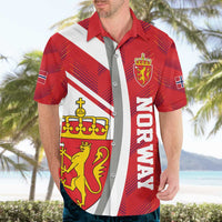 Personalized Norway Coat of Arms Hawaiian Shirt Golden Lion