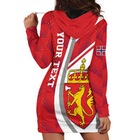 Personalized Norway Coat of Arms Hoodie Dress Golden Lion