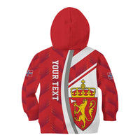 Personalized Norway Coat of Arms Kid Hoodie Golden Lion