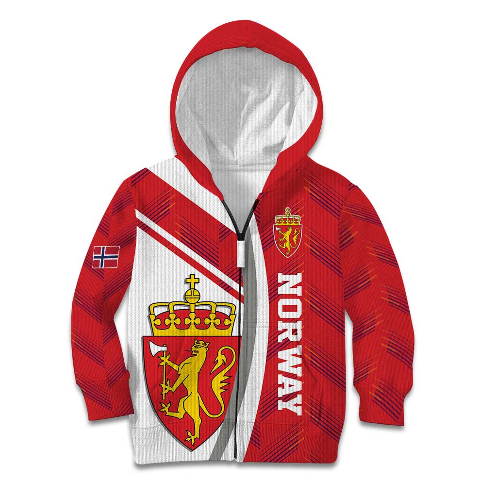 Personalized Norway Coat of Arms Kid Hoodie Golden Lion