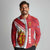 Personalized Norway Coat of Arms Long Sleeve Polo Shirt Golden Lion