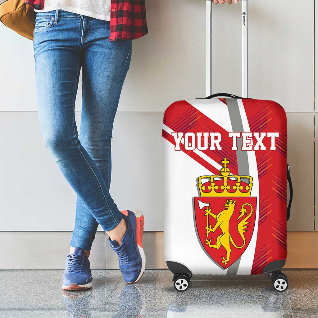 Personalized Norway Coat of Arms Luggage Cover Golden Lion