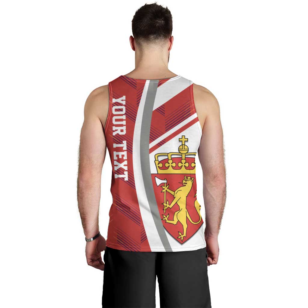 Personalized Norway Coat of Arms Men Tank Top Golden Lion