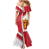 Personalized Norway Coat of Arms Mermaid Dress Golden Lion