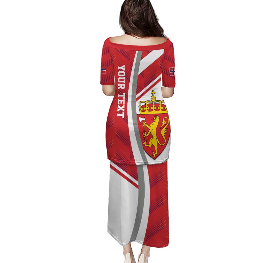 Personalized Norway Coat of Arms Puletasi Golden Lion