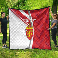 Personalized Norway Coat of Arms Quilt Golden Lion