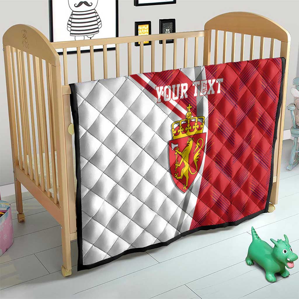 Personalized Norway Coat of Arms Quilt Golden Lion