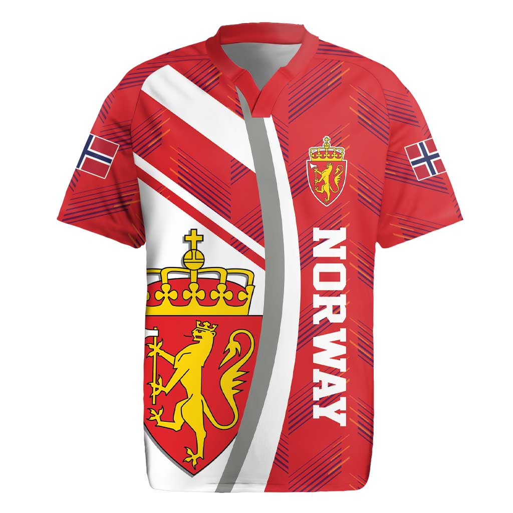 Personalized Norway Coat of Arms Rugby Jersey Golden Lion