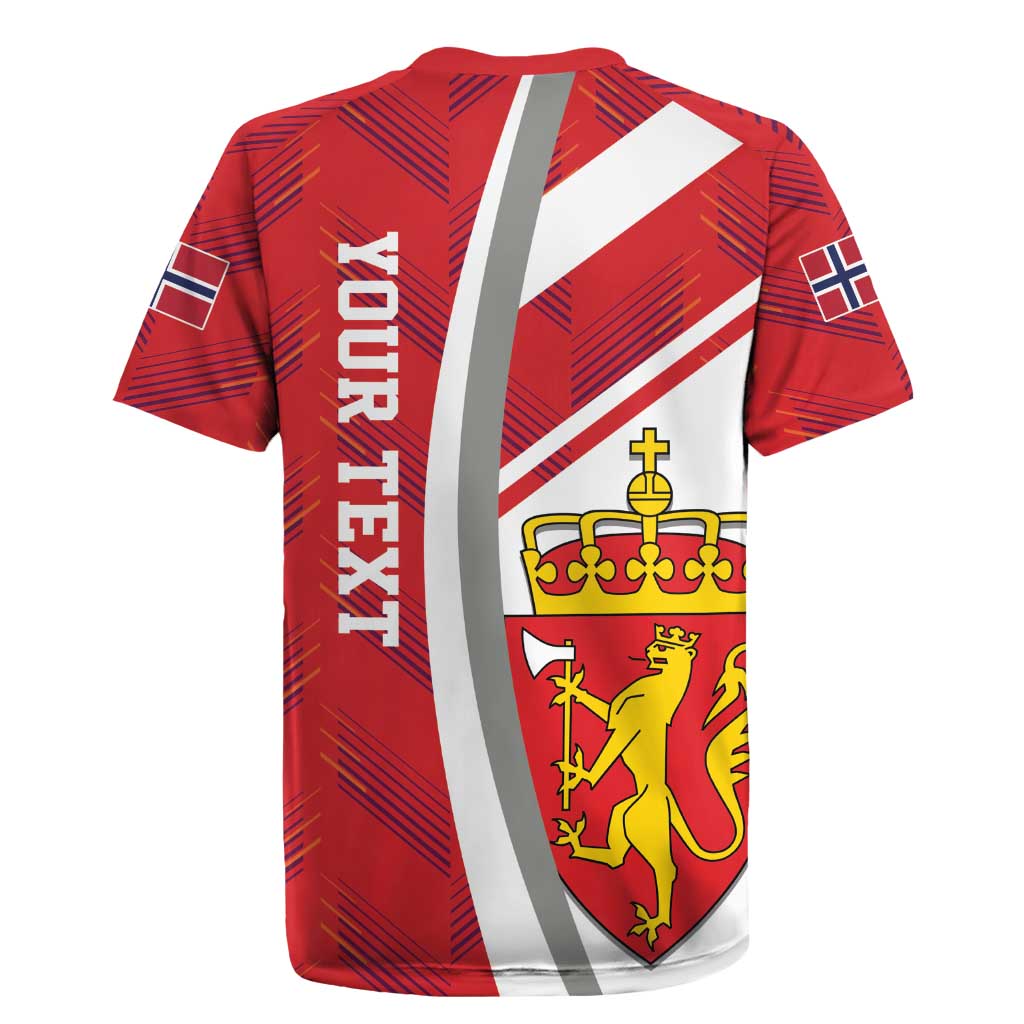 Personalized Norway Coat of Arms Rugby Jersey Golden Lion
