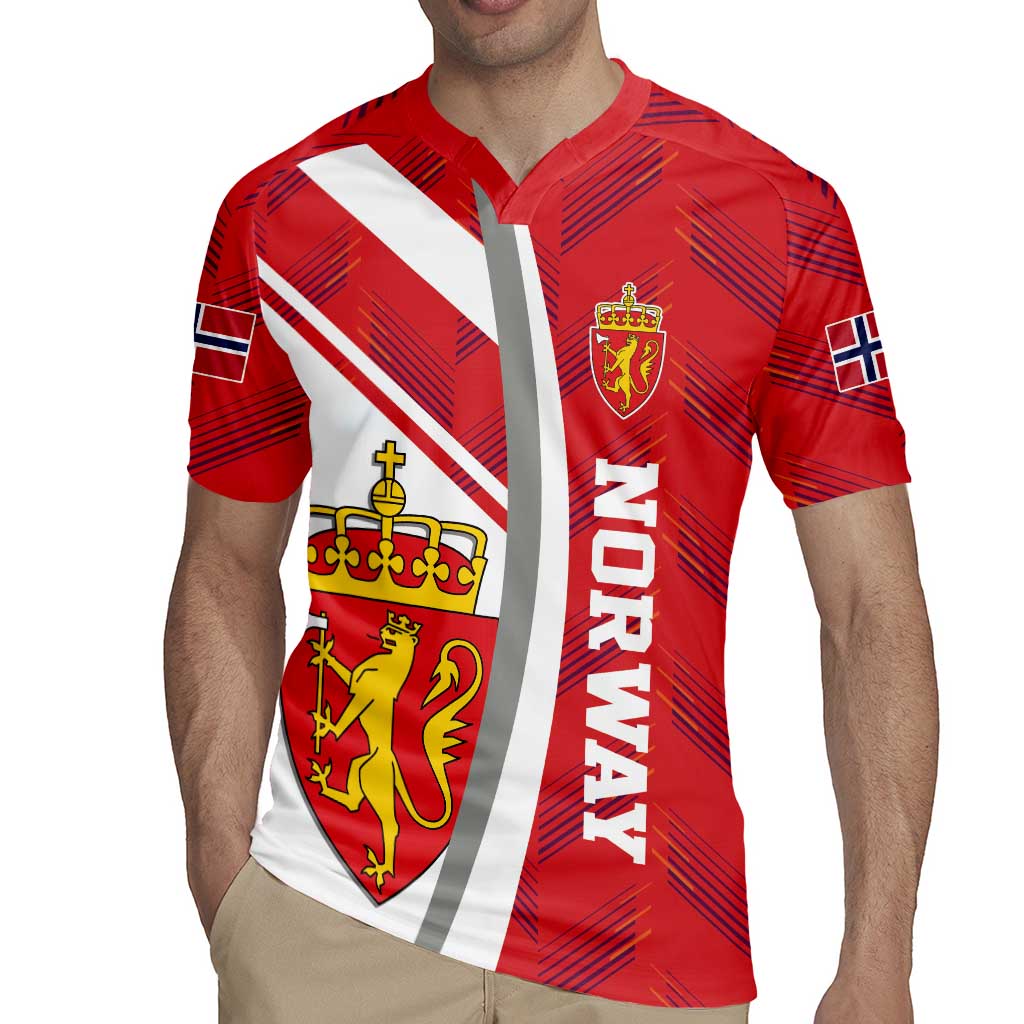 Personalized Norway Coat of Arms Rugby Jersey Golden Lion