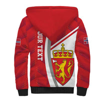 Personalized Norway Coat of Arms Sherpa Hoodie Golden Lion