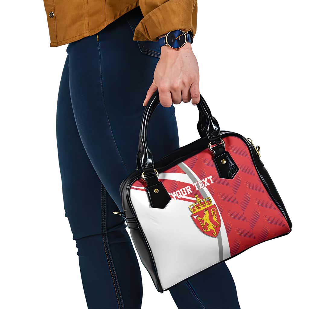 Personalized Norway Coat of Arms Shoulder Handbag Golden Lion