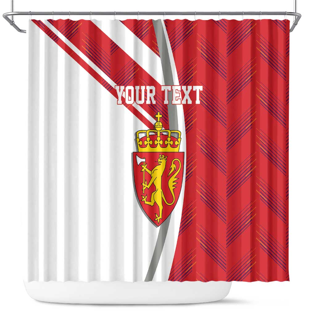 Personalized Norway Coat of Arms Shower Curtain Golden Lion
