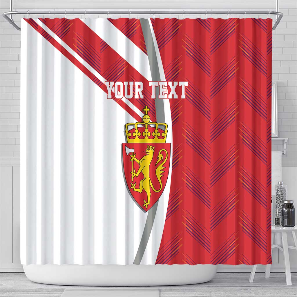 Personalized Norway Coat of Arms Shower Curtain Golden Lion