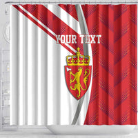 Personalized Norway Coat of Arms Shower Curtain Golden Lion