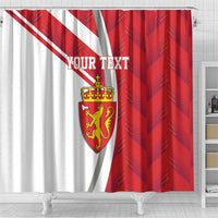 Personalized Norway Coat of Arms Shower Curtain Golden Lion