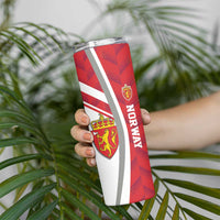 Personalized Norway Coat of Arms Skinny Tumbler Golden Lion