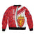 Personalized Norway Coat of Arms Sleeve Zip Bomber Jacket Golden Lion