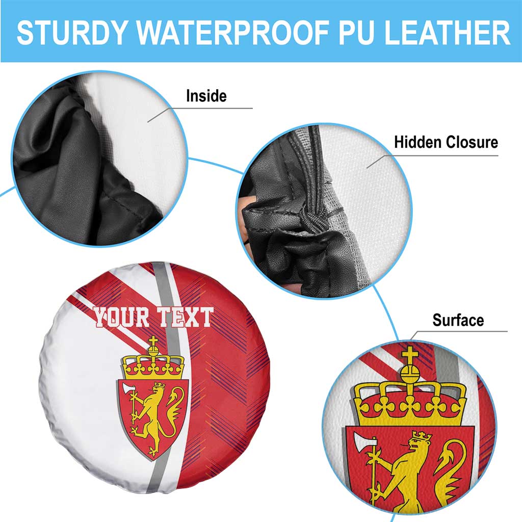 Personalized Norway Coat of Arms Spare Tire Cover Golden Lion