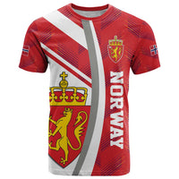 Personalized Norway Coat of Arms T Shirt Golden Lion