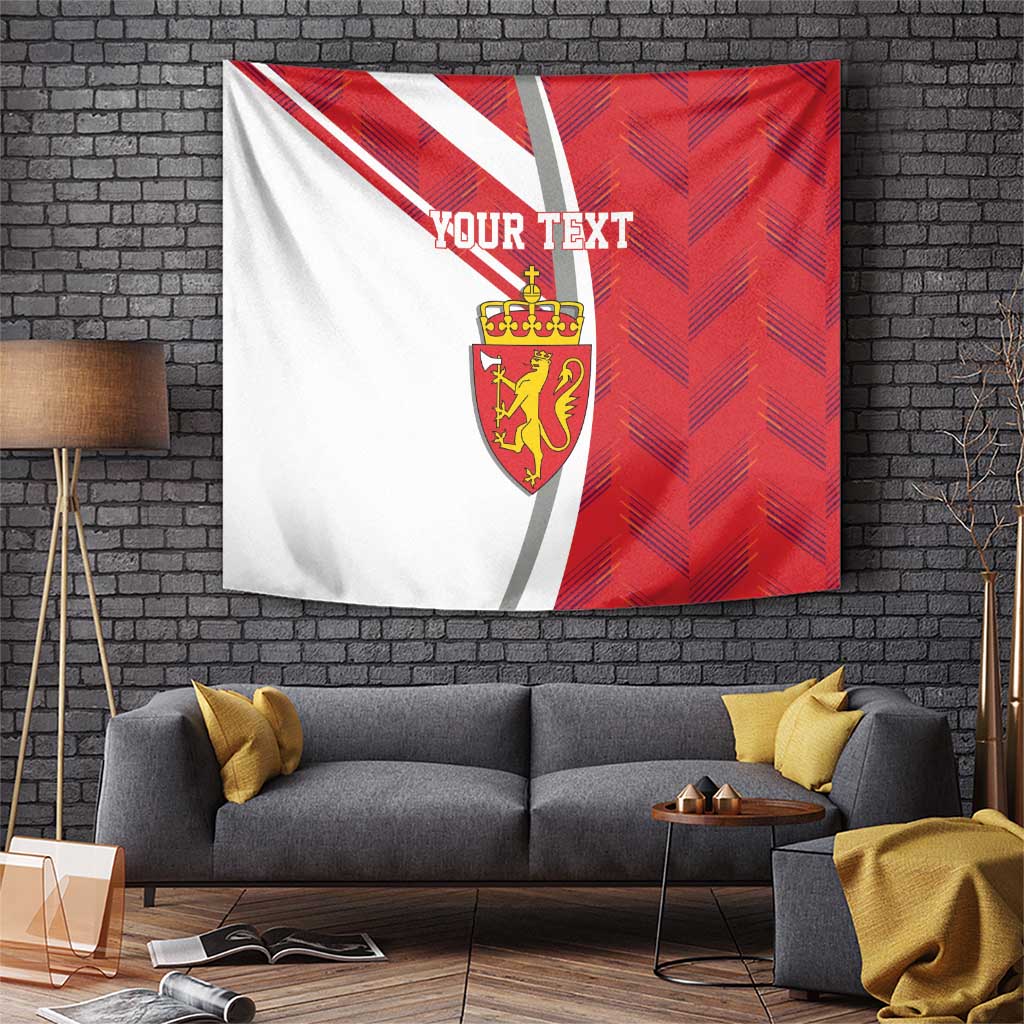 Personalized Norway Coat of Arms Tapestry Golden Lion