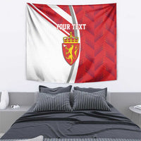 Personalized Norway Coat of Arms Tapestry Golden Lion
