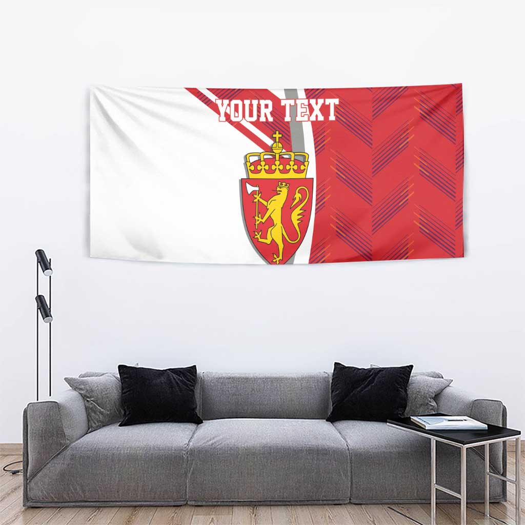 Personalized Norway Coat of Arms Tapestry Golden Lion