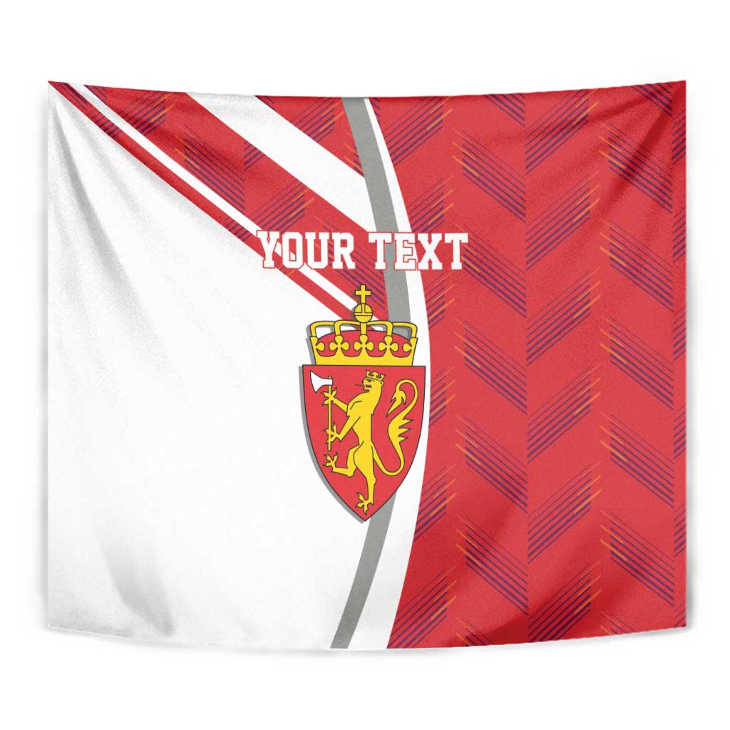 Personalized Norway Coat of Arms Tapestry Golden Lion