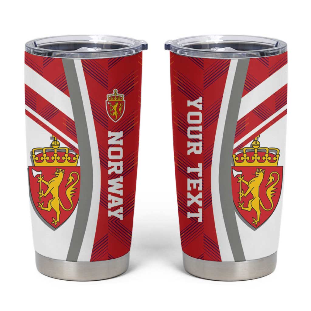 Personalized Norway Coat of Arms Tumbler Cup Golden Lion