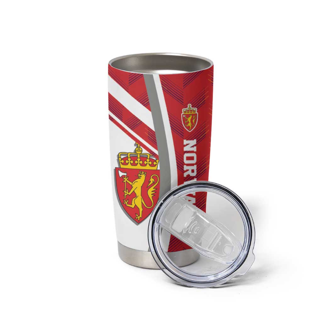 Personalized Norway Coat of Arms Tumbler Cup Golden Lion