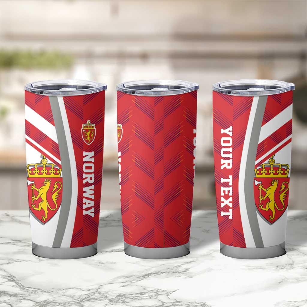 Personalized Norway Coat of Arms Tumbler Cup Golden Lion