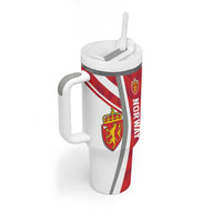 Personalized Norway Coat of Arms Tumbler With Handle Golden Lion