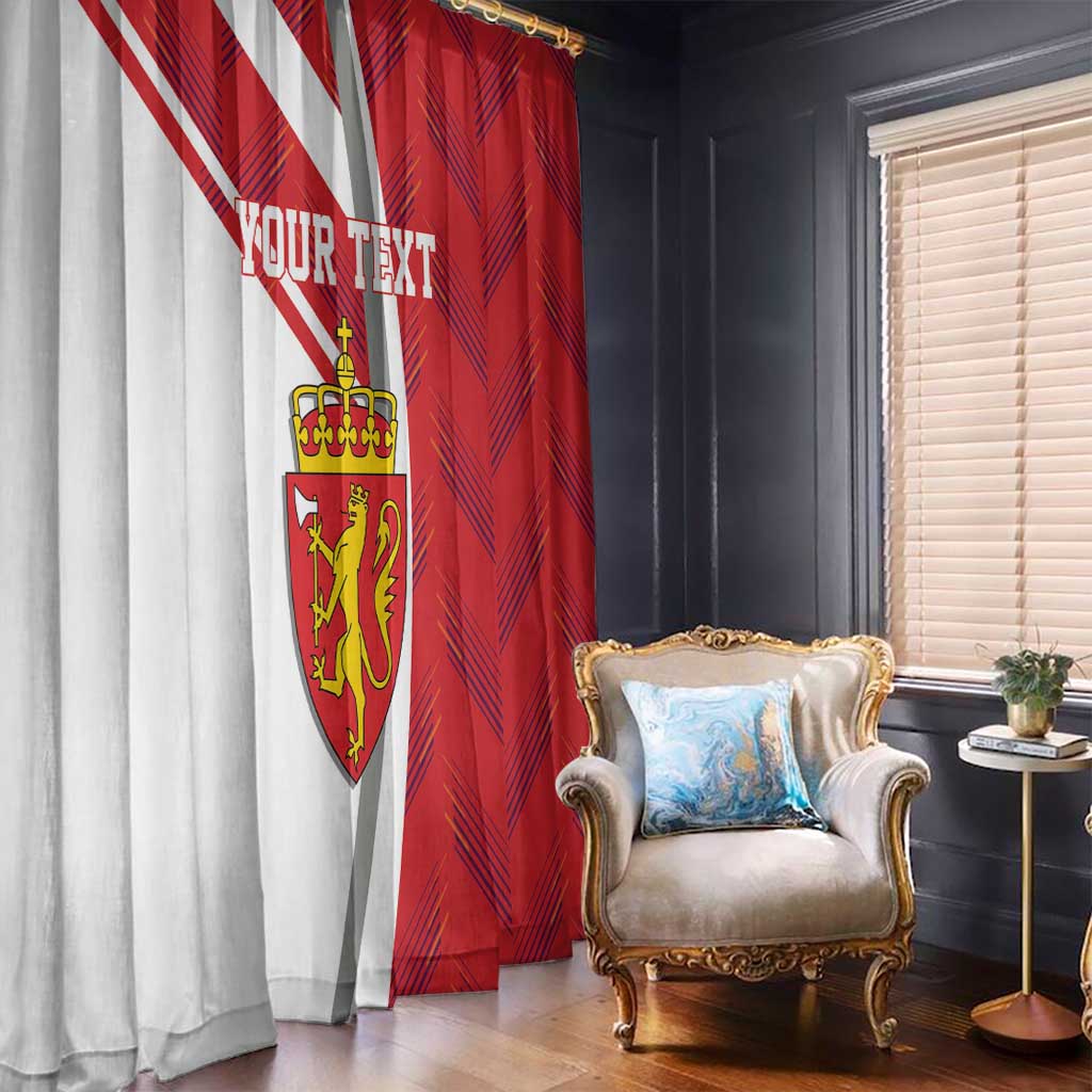Personalized Norway Coat of Arms Window Curtain Golden Lion