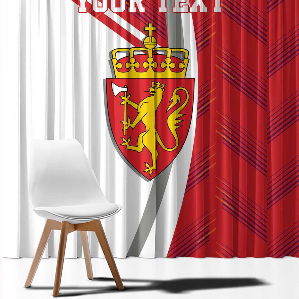 Personalized Norway Coat of Arms Window Curtain Golden Lion
