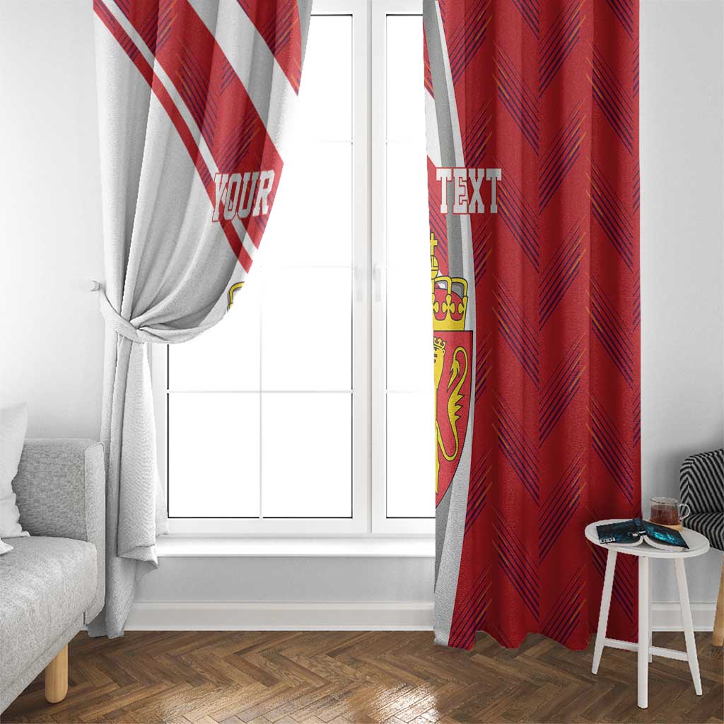 Personalized Norway Coat of Arms Window Curtain Golden Lion