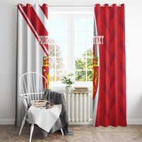 Personalized Norway Coat of Arms Window Curtain Golden Lion