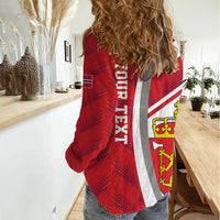 Personalized Norway Coat of Arms Women Casual Shirt Golden Lion