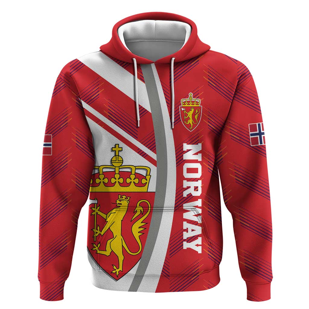 Personalized Norway Coat of Arms Zip Hoodie Golden Lion