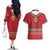 Norway Constitution Day Couples Matching Off The Shoulder Long Sleeve Dress and Hawaiian Shirt Norwegian bunads