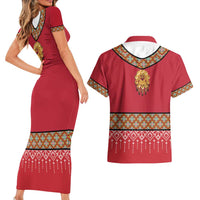 Norway Constitution Day Couples Matching Short Sleeve Bodycon Dress and Hawaiian Shirt Norwegian bunads