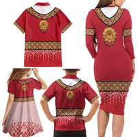Norway Constitution Day Family Matching Long Sleeve Bodycon Dress and Hawaiian Shirt Norwegian bunads