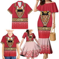 Norway Constitution Day Family Matching Mermaid Dress and Hawaiian Shirt Norwegian bunads