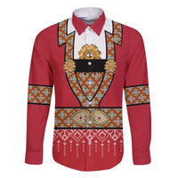 Norway Constitution Day Family Matching Off The Shoulder Long Sleeve Dress and Hawaiian Shirt Norwegian bunads